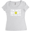 i'm not short, i'm fun size   small tiny little shorty person gift tee Women's Triblend Scoop T-shirt
