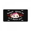 March Peeking Out Baby Girl License Plate