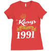 kings are born in 1991 Ladies Fitted T-Shirt