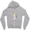 Unicorns are born in July Zipper Hoodie