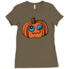 goofy pumpkin Ladies Fitted T-Shirt