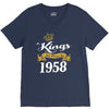 kings are born in 1958 V-Neck Tee