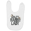 crazy rabbit lady Baby Bibs