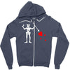 blackbeard's flag pirate edward teach Zipper Hoodie