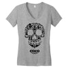 loco coco skul Women's V-Neck T-Shirt