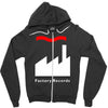 factory records   retro record label   mens music Zipper Hoodie