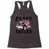 plays with trucks family matching Racerback Tank
