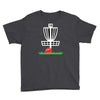 disc golf frisbee leaning on target basket innova Youth Tee