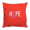 Hope. Breast Cancer Awareness Throw Pillow