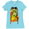 frog funny cocktail Ladies Fitted T-Shirt