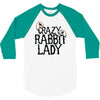 crazy rabbit lady 3/4 Sleeve Shirt