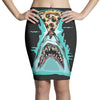 pizza shark graphic Pencil Skirts