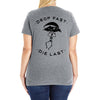drop fast die last back Ladies Curvy T-Shirt