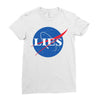 lies nasa logo Ladies Fitted T-Shirt