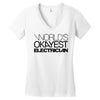 worlds okayest electrician Women's V-Neck T-Shirt