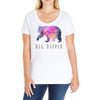 Big Dipper with Galaxy Ladies Curvy T-Shirt