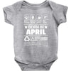 Born In April Baby Onesie