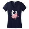 hell yeah piggy Women's V-Neck T-Shirt