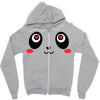 panda face Zipper Hoodie