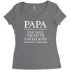 papa man myth legend Women's Triblend Scoop T-shirt
