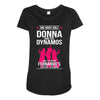 Donna And Dynamos White Letter Maternity Scoop Neck T-shirt