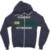 please wait. getting drunk. Zipper Hoodie