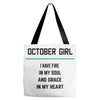 October Girl Tote Bags