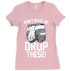 don't make me drop these hockey gloves athletic party sports humor Ladies Fitted T-Shirt