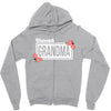 blessed grandma with flower white color Zipper Hoodie