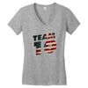 team 10 american flag Women's V-Neck T-Shirt
