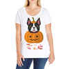 haloween french bulldog Ladies Curvy T-Shirt