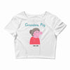 peppa pig grandma pig Crop Top
