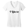 i like to Women's V-Neck T-Shirt