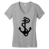 anchor sailor t shirt fashion cross top tee nautical tshirt retro tatt Women's V-Neck T-Shirt