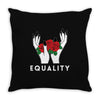 equality white Throw Pillow