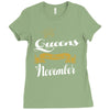queens are born in november Ladies Fitted T-Shirt