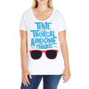 time to go tropical awesome paradise Ladies Curvy T-Shirt