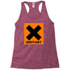 irritant symbol joke Racerback Tank