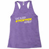 eat, sleep, pewpew, repeat Racerback Tank