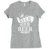 beer does not ask Ladies Fitted T-Shirt
