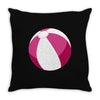 Pink Beachball Baby Girl Throw Pillow