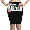 blessed aunitie with flower white color Pencil Skirts