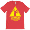 caution shapes being thrown printed T-Shirt
