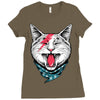 cat rock Ladies Fitted T-Shirt