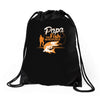 papa the fish whisperer Drawstring Bags