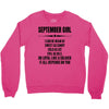 Super September Girl Crewneck Sweatshirt