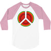 watermelon peace sign 3/4 Sleeve Shirt