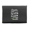 pumpkin spice hocus pocus and cozy sweaters Accessory Pouches