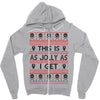 Emo Gothic Ugly Christmas Sweater Zipper Hoodie