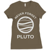 never forget pluto the planet Ladies Fitted T-Shirt